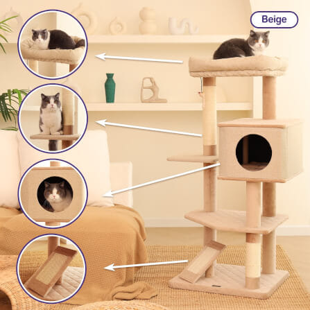 คอนโดแมว Catry รุ่น Cat Tree Yara สีเบจ_11